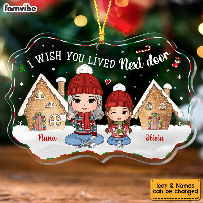 Personalized Gift For Grandma I Wish You Lived Next Door Benelux Ornament 28845 1