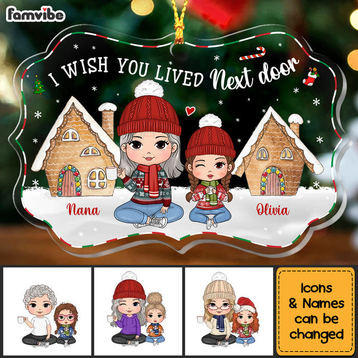 Personalized Gift For Grandma I Wish You Lived Next Door Benelux Ornament 28845 1