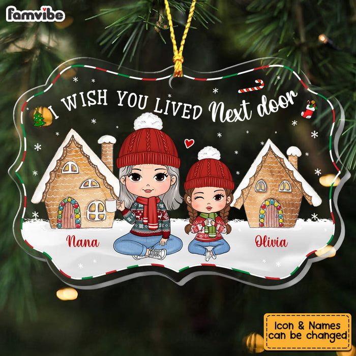 Personalized Gift For Grandma I Wish You Lived Next Door Benelux Ornament 28845 1
