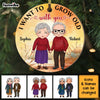 Personalized Christmas Gift For Couple Grow Old With You Circle Ornament 28846 1