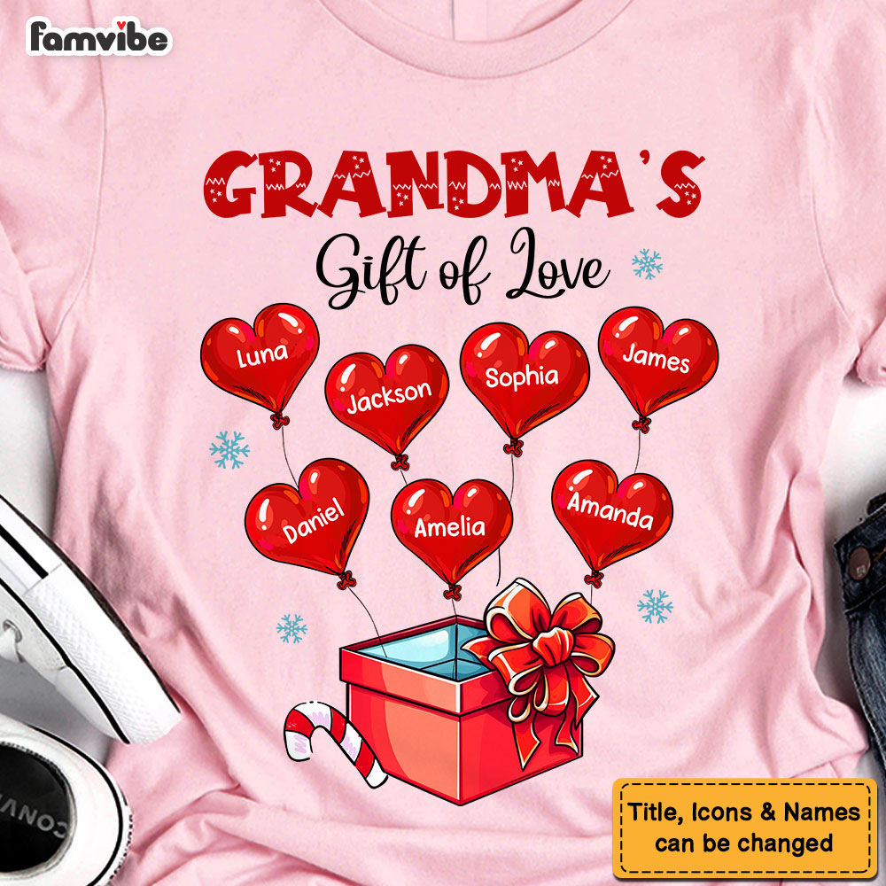 Personalized Gift For Grandma The Christmas Gift of Love Shirt Hoodie Sweatshirt 28850 Primary Mockup