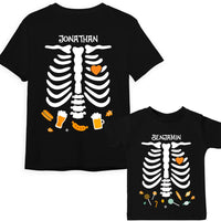 Personalized Halloween Family Skeleton Funny Adult And Kid Tee 28854 thumb 1