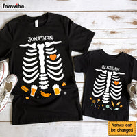 Personalized Halloween Family Skeleton Funny Adult And Kid Tee 28854 thumb 1