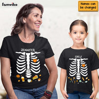 Personalized Halloween Family Skeleton Funny Adult And Kid Tee 28854 thumb 1