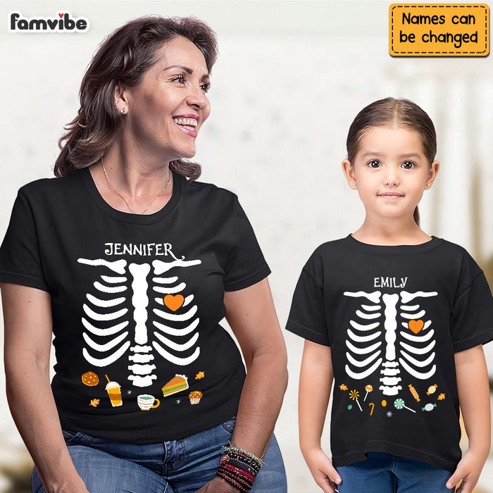 Personalized Halloween Family Skeleton Funny Adult And Kid Tee 28854 1