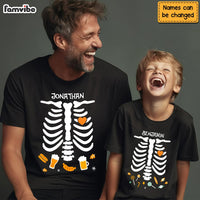 Personalized Halloween Family Skeleton Funny Adult And Kid Tee 28854 thumb 1