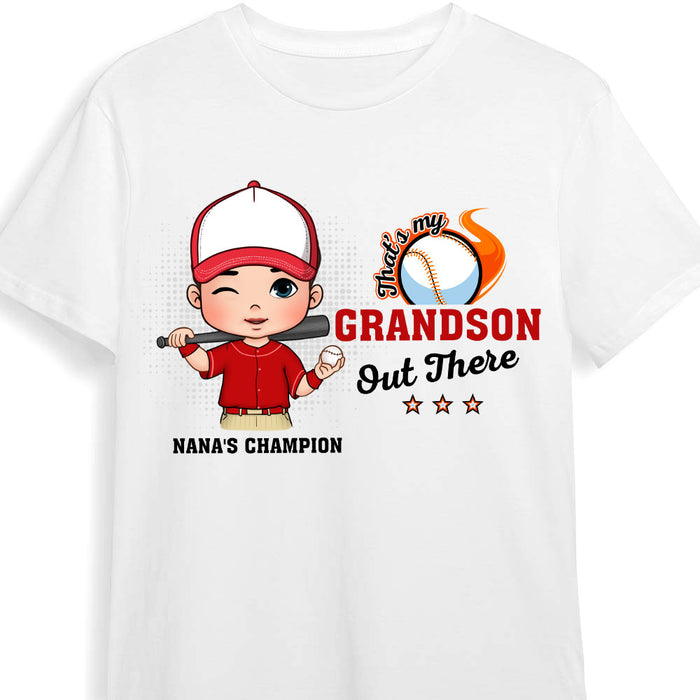 Personalized That's My Grandson Out There Grandma Shirt - Hoodie - Sweatshirt 28857 1