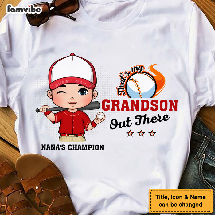 Personalized That's My Grandson Out There Grandma Shirt - Hoodie - Sweatshirt 28857 1