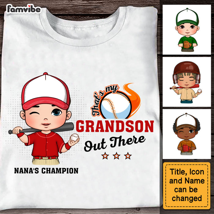 Personalized That's My Grandson Out There Grandma Shirt - Hoodie - Sweatshirt 28857 1