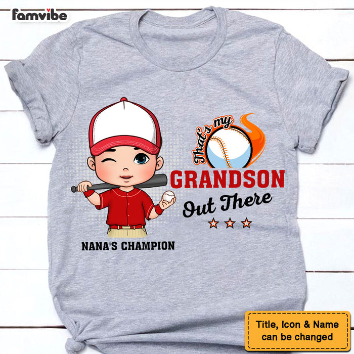 Personalized That's My Grandson Out There Grandma Shirt - Hoodie - Sweatshirt 28857 1