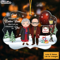 Personalized Gift For Senior Couple God Blessed Broken Road Benelux Ornament 28866 thumb 1