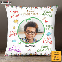Personalized Gift For Grandson I Am Kind Upload Photo Pillow 28869 thumb 1