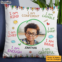 Personalized Gift For Grandson I Am Kind Upload Photo Pillow 28869 thumb 1