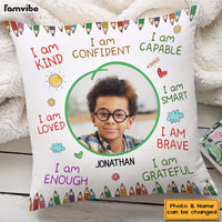 Personalized Gift For Grandson I Am Kind Upload Photo Pillow 28869 thumb 1