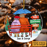 Personalized 50th Wedding Anniversary Gift For Couple Circle Ornament 28870 thumb 1