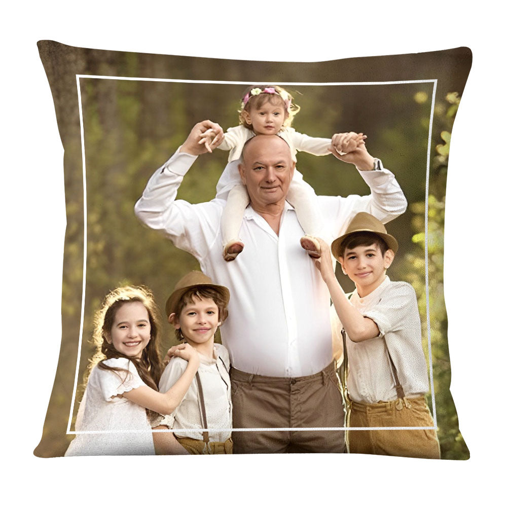 Personalized Gift For Grandpa Upload Photo Gallery Pillow 28871 Primary Mockup