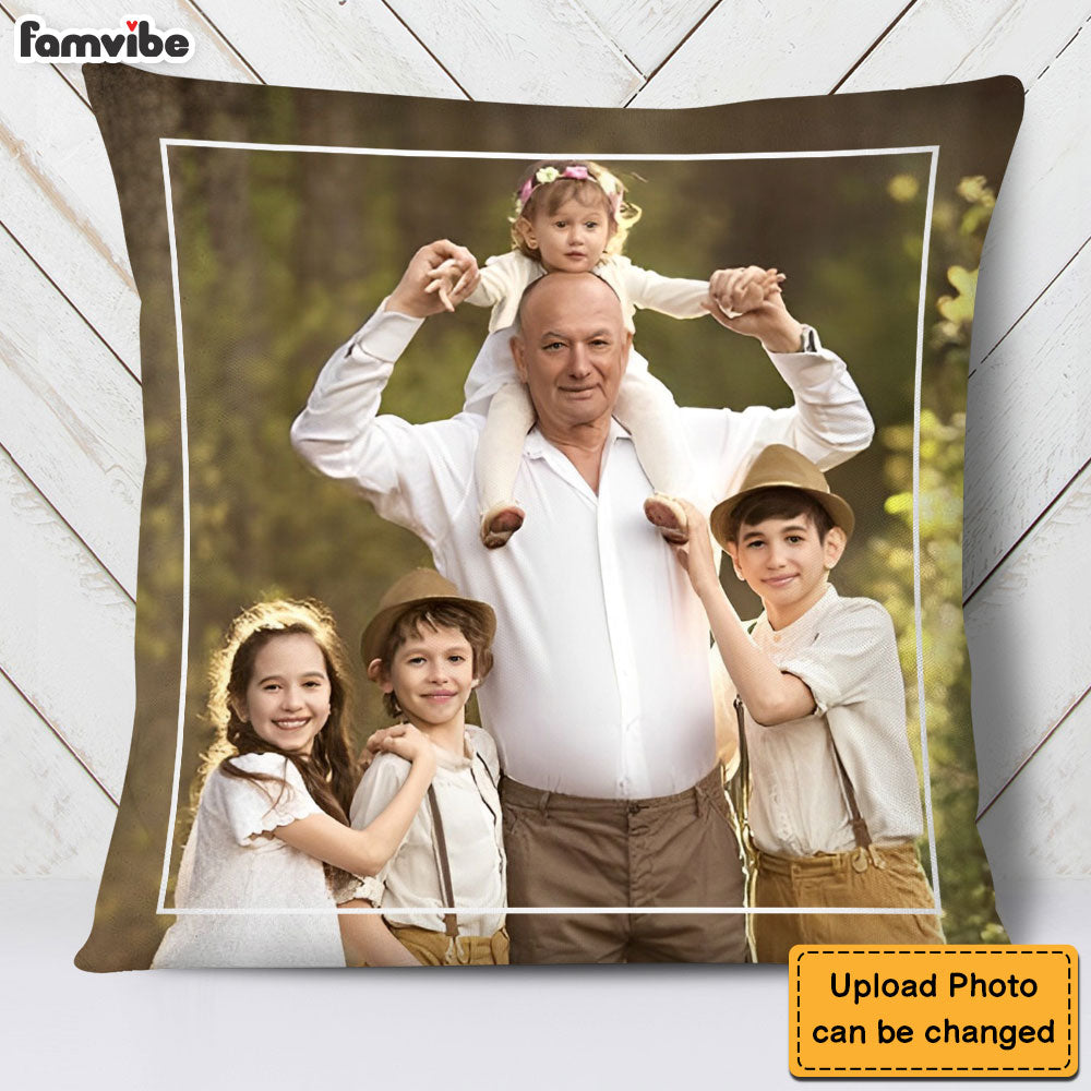 Personalized Gift For Grandpa Upload Photo Gallery Pillow 28871 Primary Mockup