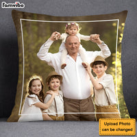 Personalized Gift For Grandpa Upload Photo Gallery Pillow 28871 thumb 1