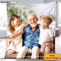Personalized Gift For Grandpa Upload Photo Gallery Blanket 28872 thumb 1