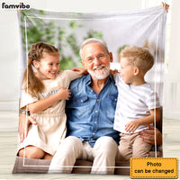 Personalized Gift For Grandpa Upload Photo Gallery Blanket 28872 thumb 1