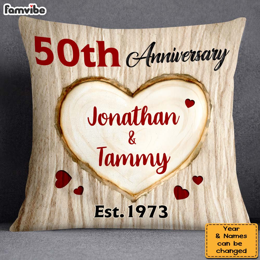 Personalized Wedding Anniversary Gift For Couple Pillow 28877 Primary Mockup