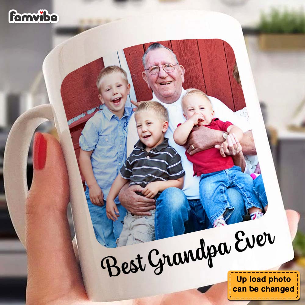 Personalized Gift For Grandpa Rounded Edges Upload Photo Gallery Mug 28882 Primary Mockup