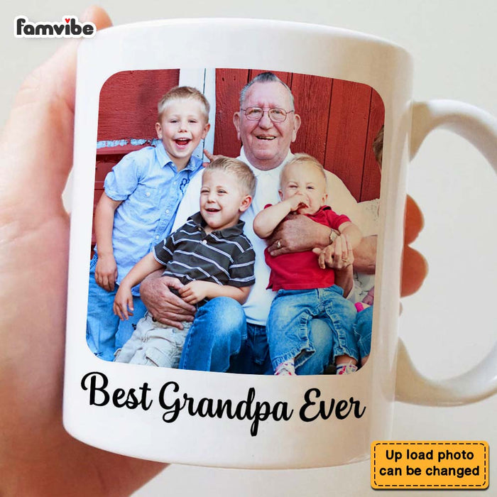 Personalized Gift For Grandpa Rounded Edges Upload Photo Gallery Mug 28882 1