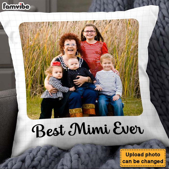 Personalized Gift For Grandma Rounded Edges Upload Photo Gallery Pillow 28884 1