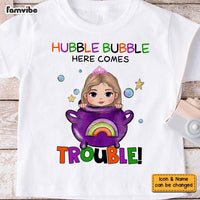 Personalized Halloween Gift For Granddaughter Here Comes Trouble Kid T Shirt 28885 thumb 1