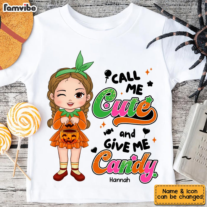 Personalized Halloween Gift For Granddaughter Call Me Cute Kid T Shirt 28887 1