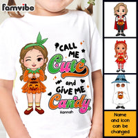 Personalized Halloween Gift For Granddaughter Call Me Cute Kid T Shirt 28887 thumb 1