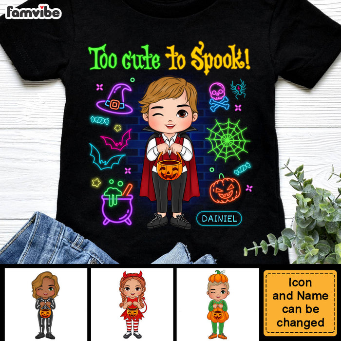 Personalized Gift For Grandson Too Cute To Spook Halloween Kid T Shirt 28889 1