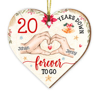 Personalized Forever To Go Couple 20th Anniversary Heart Ornament 28890 thumb 1