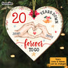 Personalized Forever To Go Couple 20th Anniversary Heart Ornament 28890 1