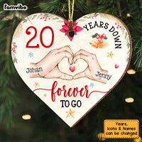 Personalized Forever To Go Couple 20th Anniversary Heart Ornament 28890 thumb 1
