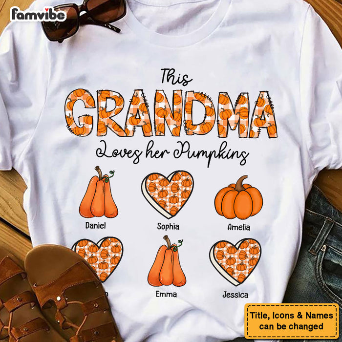 Personalized Gift For Grandma Loves Her Pumpkins Shirt - Hoodie - Sweatshirt 28891 1