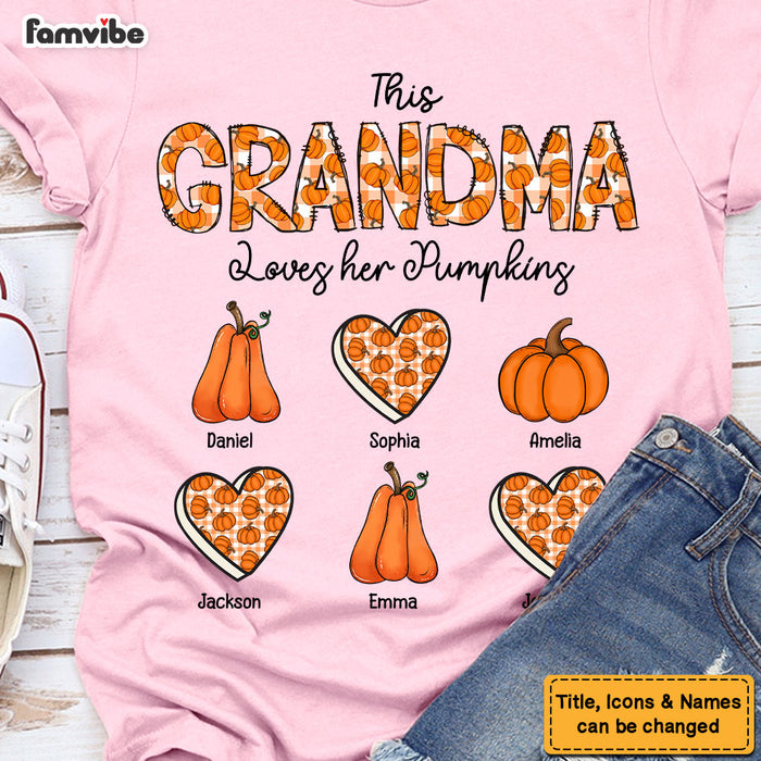 Personalized Gift For Grandma Loves Her Pumpkins Shirt - Hoodie - Sweatshirt 28891 1