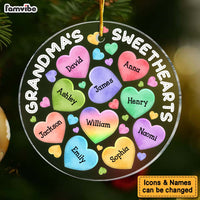 Personalized Grandma's Sweetheart Circle Ornament 28892 thumb 1