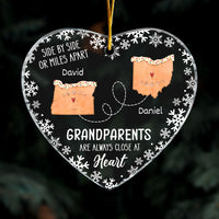 Personalized Grandparents Are Always Close at Heart Long Distance Heart Ornament 28893 thumb 1
