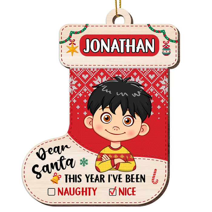 Personalized Gift For Grandson I've Been Nice Ornament 28896 1