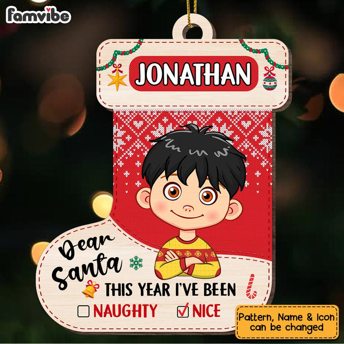 Personalized Gift For Grandson I've Been Nice Ornament 28896 1