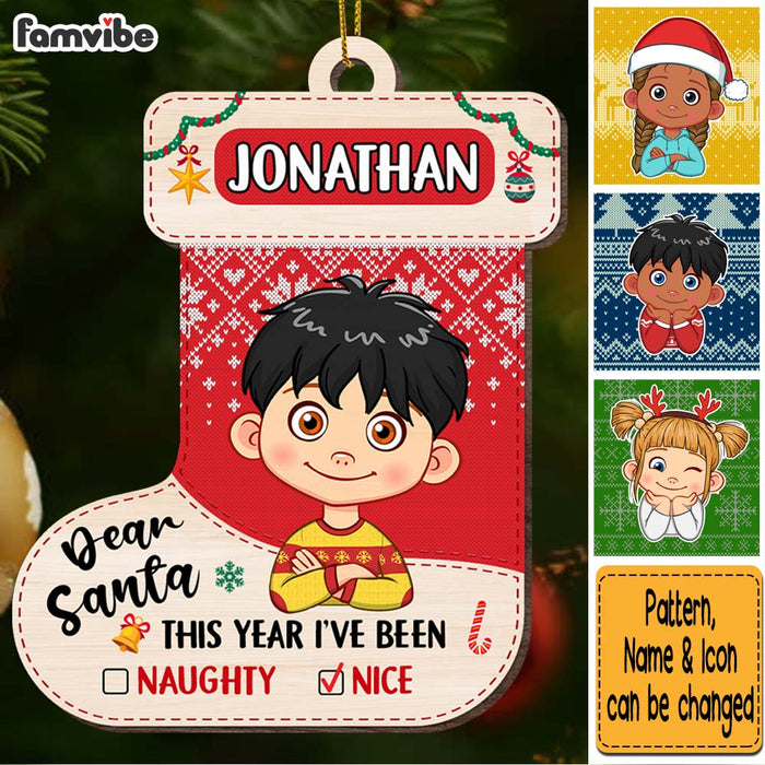 Personalized Gift For Grandson I've Been Nice Ornament 28896 1