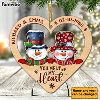 Personalized Christmas Gift For Couple You Melt My Heart Ornament 28897 thumb 1