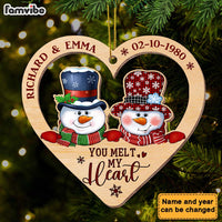 Personalized Christmas Gift For Couple You Melt My Heart Ornament 28897 thumb 1