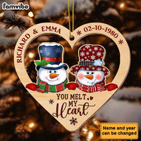 Personalized Christmas Gift For Couple You Melt My Heart Ornament 28897 thumb 1