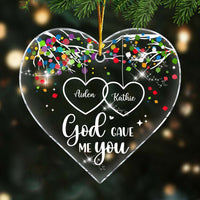 Personalized Christmas Gift For Couple God Gave Me You Heart Ornament 28900 thumb 1