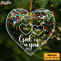 Personalized Christmas Gift For Couple God Gave Me You Heart Ornament 28900 thumb 1