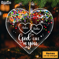Personalized Christmas Gift For Couple God Gave Me You Heart Ornament 28900 thumb 1