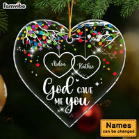 Personalized Christmas Gift For Couple God Gave Me You Heart Ornament 28900 thumb 1