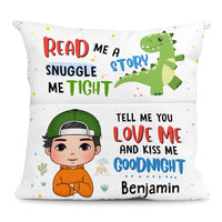 Personalized Gift For Grandson Dinosaur Tell Me A Story Pocket Pillow With Stuffing 28901 thumb 1